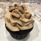 Cadillac Coffee Cupcake: Chocolate cupcake with coffee buttercream and toffee candy pieces