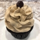 Espresso Explosion Cupcake: Dark chocolate espresso cupcake with espresso buttercream and a chocolate covered espresso bean