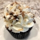 The Makenna Cupcake: Chocolate cupcake with brown sugar buttercream, chocolate ganache drizzle and toasted coconut