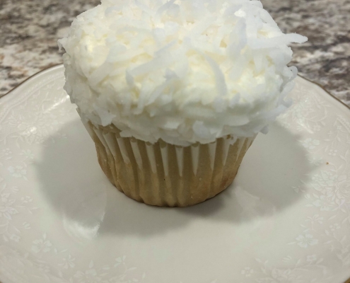 First Love Cupcake: Lemon cupcake with coconut buttercream and coconut