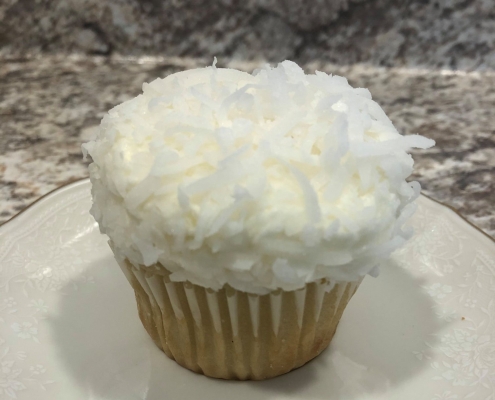 First Love Cupcake: Lemon cupcake with coconut buttercream and coconut