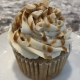 Caramel Apple Cupcake: Apple spice cupcake with salted caramel buttercream, caramel sauce drizzle and chopped peanuts (nuts optional)