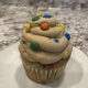 PB Chickadee Cupcake: M&M cupcake with peanut butter M&M buttercream and mini M&Ms