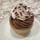 Tuttle Trio Cupcake: Vanilla cupcake with Chocolate buttercream, Strawberry buttercream and chocolate sprinkles