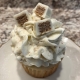 Vanilla Kittery Kat Cupcake: Vanilla cupcake with white chocolate Kit Kat buttercream with white chocolate Kit Kats